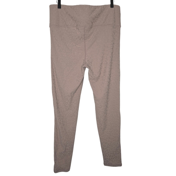 Mono B Womens Womens Leopard Cheetah Jacquard Leggings Size 1XL - Picture 2 of 6